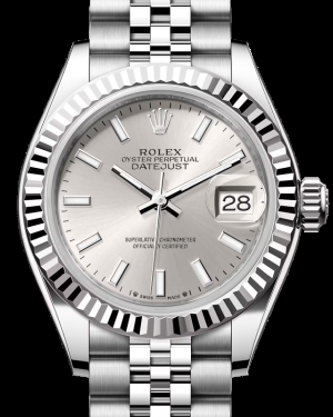 Rolex Lady-Datejust 28-279174 (Oystersteel Jubilee Bracelet, Silver Index Dial, Fluted Bezel)