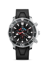 Omega Seamaster Diver 300M 44-2869.52.91 (Black Rubber Strap, Black Index Dial, Rotating Black Ceramic Bezel) (Omega 2869.52.91)