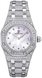 Audemars Piguet Royal Oak 33-67602BC.ZZ.1212BC.01 (Diamond-set White Gold Bracelet, White MOP Diamond-set Index Dial, White Gold Diamond-set Bezel) (67602BC.ZZ.1212BC.01)