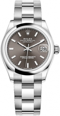 Rolex Datejust 31-278240 (Oystersteel Oyster Bracelet, Dark-grey Index Dial, Domed Bezel)