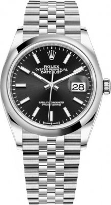 Rolex Datejust 36-126200 (Oystersteel Jubilee Bracelet, Black Index Dial, Domed Bezel)