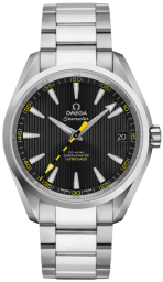 Omega Seamaster Aqua Terra 150M 41.5-231.10.42.21.01.002 (Stainless Steel Bracelet, Vertical-teak Black Diamond Index Dial, Stainless Steel Bezel) (Omega 231.10.42.21.01.002)