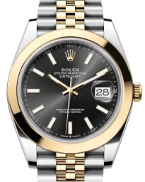 Rolex Datejust 41-126303 (Yellow Rolesor Jubilee Bracelet, Bright-black Index Dial, Smooth Bezel) (m126303-0014)