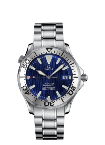 Omega Seamaster Diver 300M 41-2255.80.00 (Stainless Steel Bracelet, Wave-embossed Blue Index Dial, Rotating Stainless Steel Bezel)