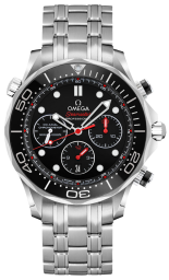 Omega Seamaster Diver 300M 41.5-212.30.42.50.01.001 (Stainless Steel Bracelet, Wave-embossed Black Dot Index Dial, Rotating Black Ceramic Bezel) (Omega 212.30.42.50.01.001)