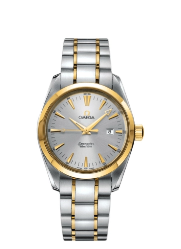 Omega Seamaster Aqua Terra 150M 36.2-2318.30.00 (Yellow Gold & Stainless Steel Bracelet, Silver Index Dial, Yellow Gold Bezel)