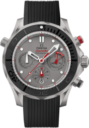 Omega Seamaster Diver 300M 44-212.92.44.50.99.001 (Black Rubber Strap, Grey Dot Index Dial, Rotating Matte-black Ceramic Bezel) (Omega 212.92.44.50.99.001)