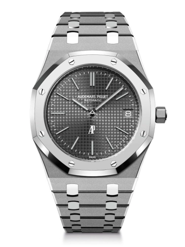 Audemars Piguet Royal Oak 39-15202XT.GG.1240XT.99 (Titanium Bracelet, Petite Tapisserie Grey Index Dial, Frosted BMG Bezel)