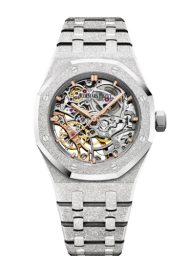 Audemars Piguet Royal Oak 37-15466BC.GG.1259BC.01 (Hammered White Gold Bracelet, Rhodium-toned Openworked Index Dial, Frosted Gold Bezel) (15466BC.GG.1259BC.01)