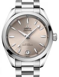 Omega Seamaster Aqua Terra 150M 34-220.10.34.20.09.001 (Stainless Steel Bracelet, Sandstone Sunburst Index Dial, Stainless Steel Bezel) (Omega 220.10.34.20.09.001)