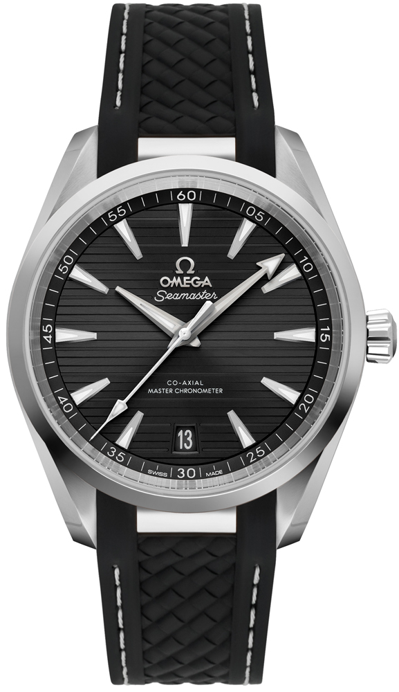 Omega Seamaster Aqua Terra 150M 41-220.12.41.21.01.001 (Structured Black Rubber Strap, Horizontal-teak Black Index Dial, Stainless Steel Bezel)
