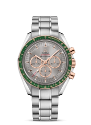 Omega Speedmaster Moonwatch 42-522.20.42.30.06.002 (Stainless Steel Bracelet, Grey Index Dial, Green Tachymeter Bezel) (Omega 522.20.42.30.06.002)