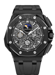 Audemars Piguet Royal Oak Offshore 44-26582CE.OO.A002CA.01 (Black Rubber Strap, Transparent-sapphire Index Dial, Black Ceramic Smooth Bezel) (26582CE.OO.A002CA.01)