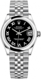 Rolex Datejust 31-278240 (Oystersteel Jubilee Bracelet, Bright-black Roman Dial, Domed Bezel)