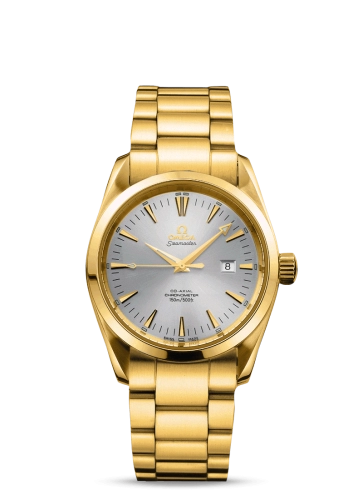 Omega Seamaster Aqua Terra 150M 36.2-2104.30.00 (Yellow Gold Bracelet, Silver Index Dial, Yellow Gold Bezel)