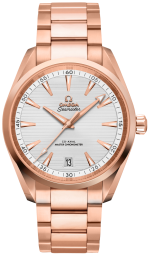 Omega Seamaster Aqua Terra 150M 41-220.50.41.21.02.001 (Sedna Gold Bracelet, Horizontal-teak Silver-toned Index Dial, Sedna Gold Bezel) (Omega 220.50.41.21.02.001)