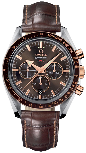 Omega Speedmaster Non-Moonwatch 42-321.93.42.50.13.001 (Brown Alligator Leather Strap, Sun-brushed Brown Index Dial, Brown Tachymeter Bezel)