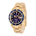 Rolex Submariner 40-16808 (Yellow Gold Oyster Bracelet, Blue Diver Dial, Blue Aluminum Bezel)