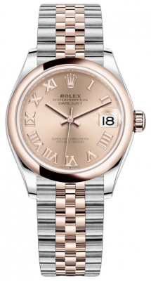 Rolex Datejust 31-278241 (Everose Rolesor Jubilee Bracelet, Rosé Roman Dial, Domed Bezel)