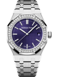 Audemars Piguet Royal Oak 37-15551BC.ZZ.1356BC.02 (White Gold Bracelet, Grande Tapisserie Purple Index Dial, Brilliant-cut Diamond-set Bezel) (15551BC.ZZ.1356BC.02)