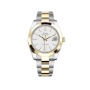 Rolex Datejust 41-126303 (Yellow Rolesor Oyster Bracelet, White Index Dial, Smooth Bezel)