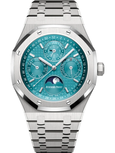 Audemars Piguet Royal Oak 41-26613ST.OO.1220ST.01 (Stainless Steel Bracelet, Grande Tapisserie Turquoise Index Dial, Stainless Steel Smooth Bezel)