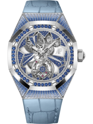 Audemars Piguet Royal Oak Concept 38.5-26227BC.SS.D314CR.01 (Light-blue Alligator Leather Strap, Brilliant-cut Blue Sapphire-set White Gold Openworked Dial, Brilliant-cut Blue Sapphire-set Bezel) (26227BC.SS.D314CR.01)