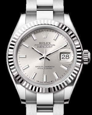 Rolex Lady-Datejust 28-279174 (Oystersteel Oyster Bracelet, Silver Index Dial, Fluted Bezel)
