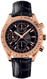 Omega Speedmaster Non-Moonwatch 40-323.53.40.44.01.001 (Black Alligator Leather Strap, Sun-brushed Black Index Dial, Red Gold Tachymeter Bezel) (Omega 323.53.40.44.01.001)