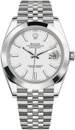 Rolex Datejust 41-126300 (Oystersteel Jubilee Bracelet, White Index Dial, Smooth Bezel) (m126300-0006)