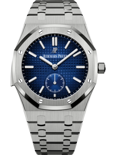 Audemars Piguet Royal Oak 42-26591TI.OO.1252TI.04 (Titanium Bracelet, Grande Tapisserie Smoked-blue Index Dial, Titanium Smooth Bezel)