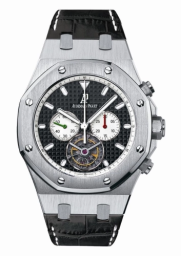 Audemars Piguet Royal Oak 44-25977ST.OO.D002CR.02 (Alligator Leather Strap, Grande Tapisserie Black Index Dial, Stainless Steel Smooth Bezel) (25977ST.OO.D002CR.02)