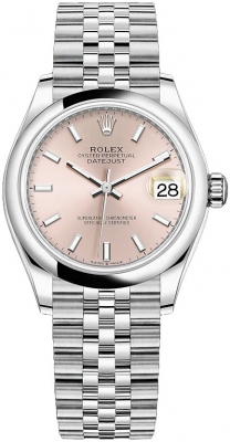 Rolex Datejust 31-278240 (Oystersteel Jubilee Bracelet, Pink Index Dial, Domed Bezel)