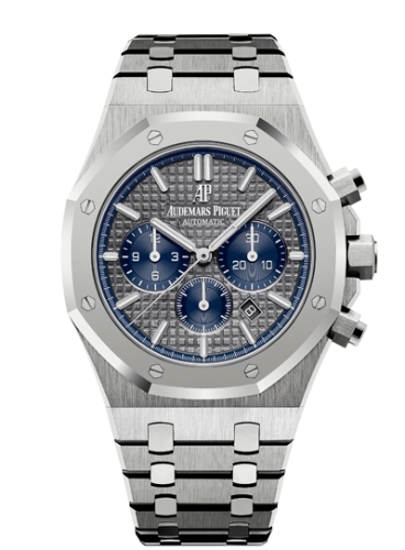 Audemars Piguet Royal Oak 41-26331IP.OO.1220IP.01 (Platinum & Titanium Bracelet, Grande Tapisserie Slate-grey Index Dial, Platinum Smooth Bezel)