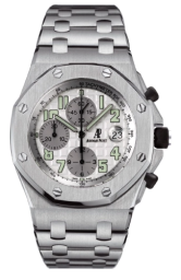 Audemars Piguet Royal Oak Offshore 42-25721ST.OO.1000ST.07 (Stainless Steel Bracelet, Méga Tapisserie Silver-toned Arabic Dial, Stainless Steel Smooth Bezel) (25721ST.OO.1000ST.07)