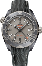 Omega Seamaster Planet Ocean 600M 45.5-215.92.46.22.99.002 (Grey Structured Rubber Strap, Grey Titanium Arabic/Index Dial, Rotating Grey Ceramic Bezel) (Omega 215.92.46.22.99.002)