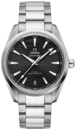 Omega Seamaster Aqua Terra 150M 41-220.10.41.21.01.001 (Stainless Steel Bracelet, Horizontal-teak Black Index Dial, Stainless Steel Bezel) (Omega 220.10.41.21.01.001)