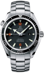 Omega Seamaster Planet Ocean 600M 42-2201.51.00 (Stainless Steel Bracelet, Black Arabic/Index Dial, Rotating Black Ceramic Bezel) (Omega 2201.51.00)