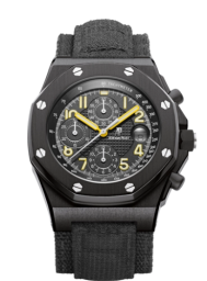 Audemars Piguet Royal Oak OffShore 42-25770SN.OO.0001KE.01 (Black Aramid Fiber Strap, Petite Tapisserie Black Arabic Dial, Black PVD-coated Stainless Steel Smooth Bezel) (25770SN.OO.0001KE.01)