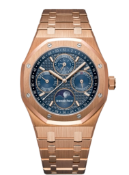 Audemars Piguet Royal Oak 41-26574OR.OO.1220OR.02 (Pink Gold Bracelet, Grande Tapisserie Blue Index Dial, Pink Gold Smooth Bezel) (26574OR.OO.1220OR.02)