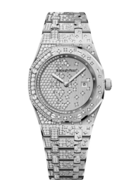 Audemars Piguet Royal Oak 33-67654BC.ZZ.1264BC.01 (Diamond-set White Gold Bracelet, Diamond-set Silver-toned Dial, White Gold Diamond-set Bezel) (67654BC.ZZ.1264BC.01)