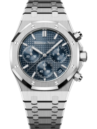 Audemars Piguet Royal Oak 41-26240ST.OO.1320ST.05 (Stainless Steel Bracelet, Grande Tapisserie Bleu Nuit Nuage 50 Index Dial, Stainless Steel Smooth Bezel) (26240ST.OO.1320ST.05)