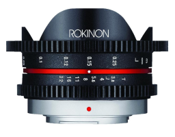 Rokinon 7.5mm T3.8 Compact Fisheye Cine Lens for Micro Four Thirds (CV75MFT-B)