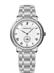 Audemars Piguet Jules Audemars 36-15156BC.ZZ.1229BC.01 (White Gold Bracelet, Silver-toned Roman Dial, White Gold Diamond-set Bezel) (15156BC.ZZ.1229BC.01)