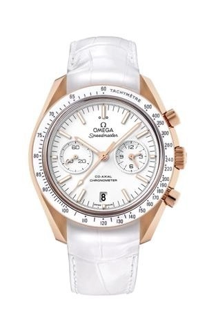 Omega Speedmaster Non-Moonwatch 44.25-311.63.44.51.04.001 (White Alligator Leather Strap, White Index Dial, White Tachymeter Bezel)