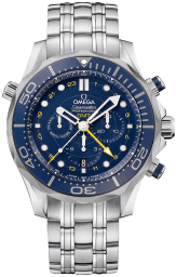 Omega Seamaster Diver 300M 44-212.30.44.52.03.001 (Stainless Steel Bracelet, Blue Dot Index Dial, Rotating Blue Ceramic Bezel) (Omega 212.30.44.52.03.001)