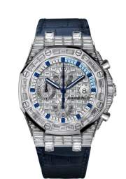 Audemars Piguet Royal Oak Offshore 42-26473BC.ZZ.D023CR.01 (Blue Alligator Leather Strap, Baguette-cut Blue Sapphire Markers, Baguette-cut Diamond-paved Dial, Baguette-cut Diamond-set Bezel) (26473BC.ZZ.D023CR.01)