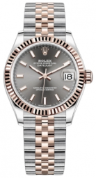 Rolex Datejust 31-278271 (Everose Rolesor Jubilee Bracelet, Rhodium Index Dial, Fluted Bezel)