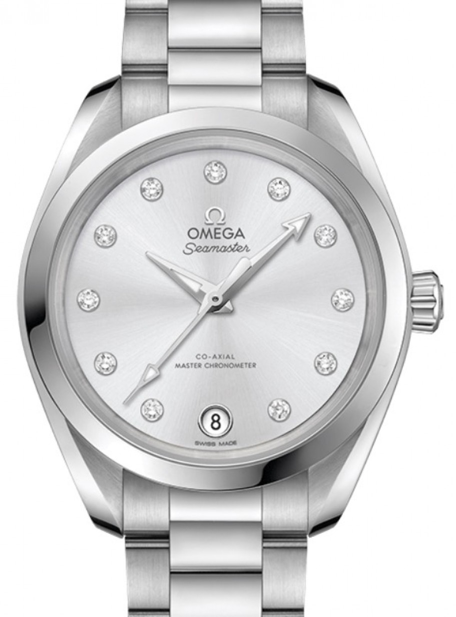 Omega Seamaster Aqua Terra 150M 34-220.10.34.20.60.001 (Stainless Steel Bracelet, Greyish-beige Diamond Index Dial, Stainless Steel Bezel)