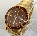 Rolex GMT-Master 38-6542 (Yellow Gold Oyster Bracelet, Brown Nipple Dial, Burgundy-Brown Bakelite Bezel)